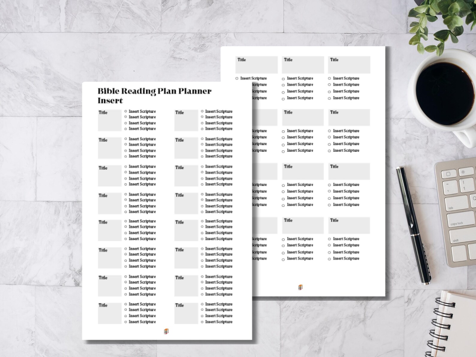 Editable Bible Plan Planner Insert: A5, Half Letter (digital Download ...