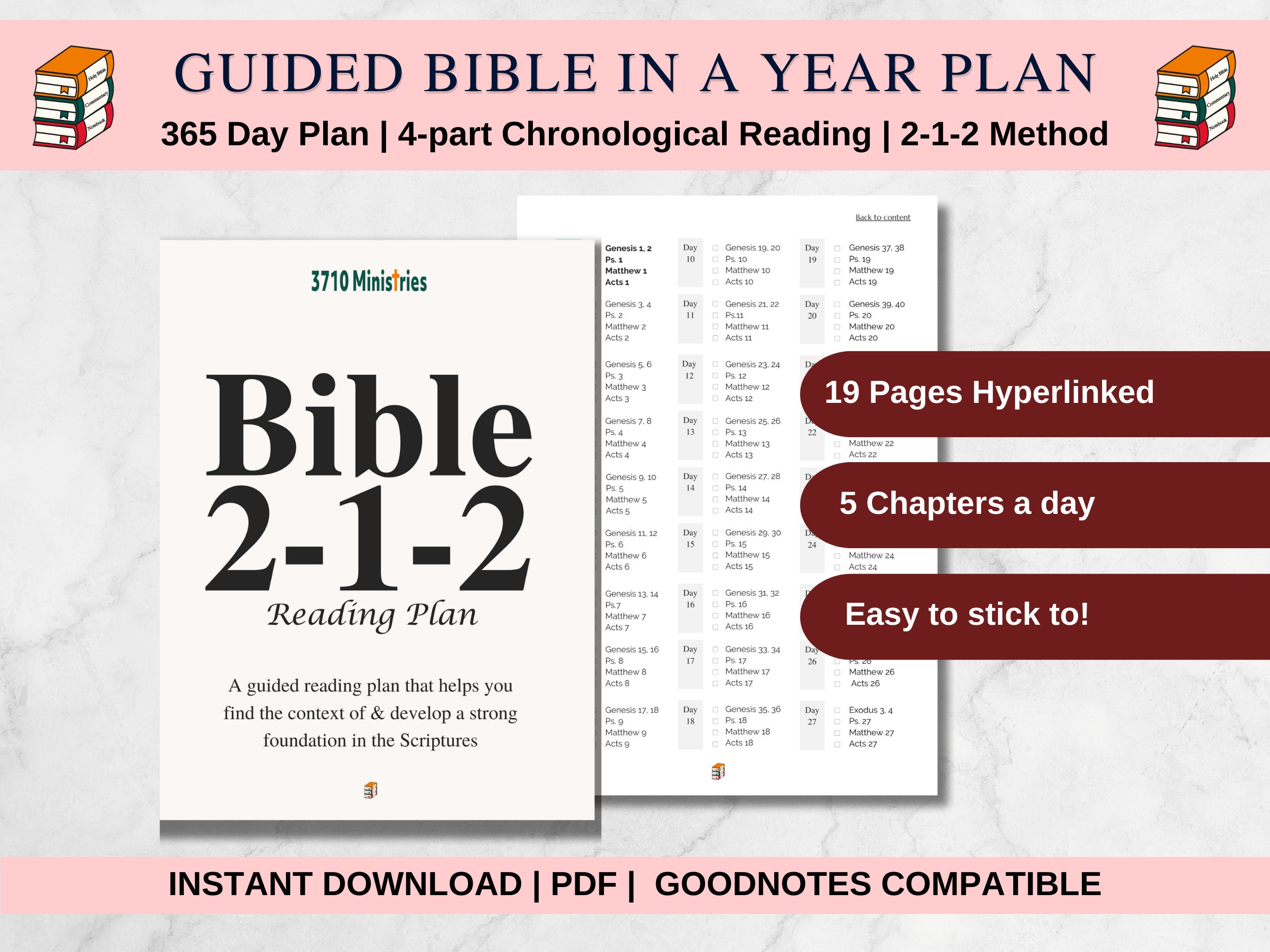 Guided Bible in a Year Plan, 2-1-2 Chronological Bible-in-a-year ...