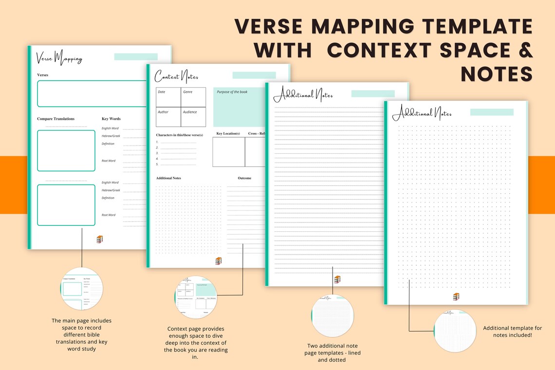 Bible Verse Mapping Printable Verse Study Template Digital Etsy