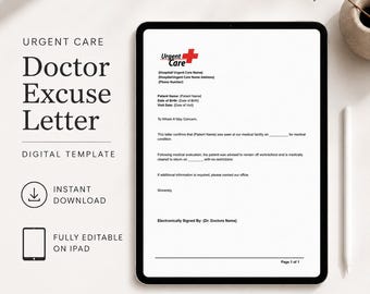Certificato medico per lavoro o scuola / Attestato di malattia valido in giornata (PDF)
