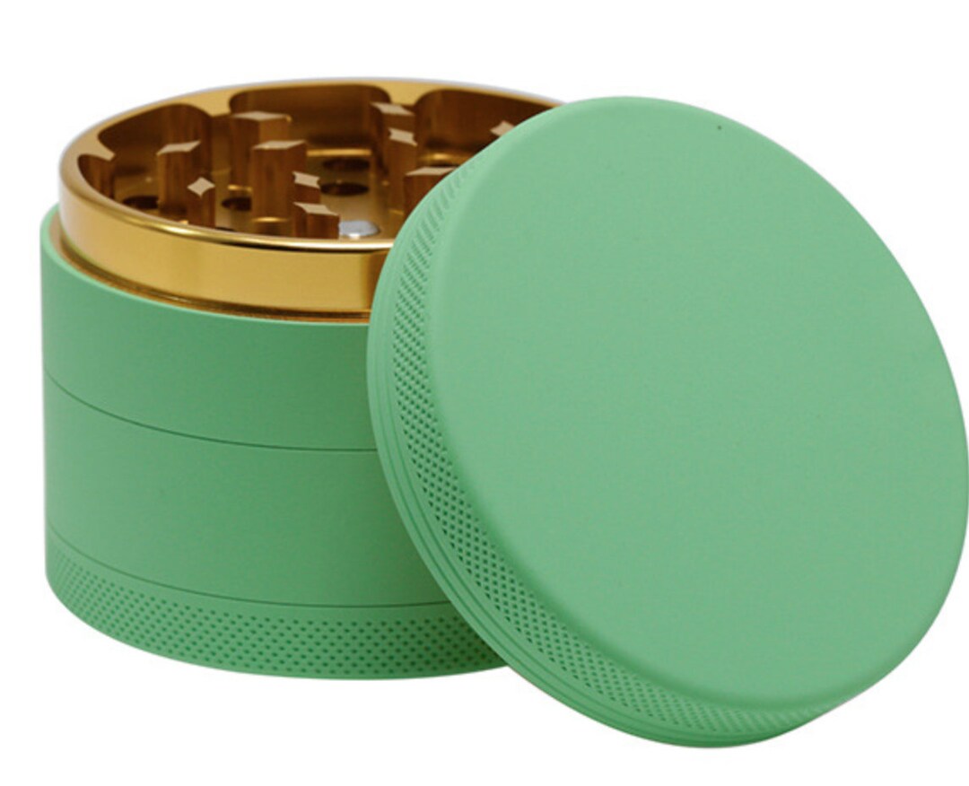 Herb Grinder With Keif Catcher Matte Spice Grinder Girly Etsy