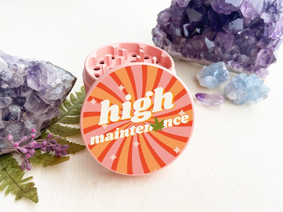 Herb Grinder Matte Pink 4 Part Grinder Girly Grinder Tobacco Etsy