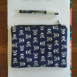 Bustina, pochette multiuso in cotone con cerniera