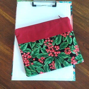 Bustina, pochette multiuso in cotone con cerniera