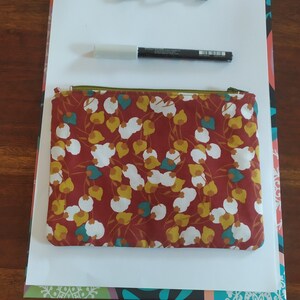 Bustina, pochette multiuso in cotone con cerniera