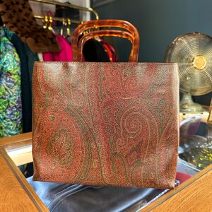 Authentic Red ETRO Handbag / Vintage Luxury Bag made in Italy