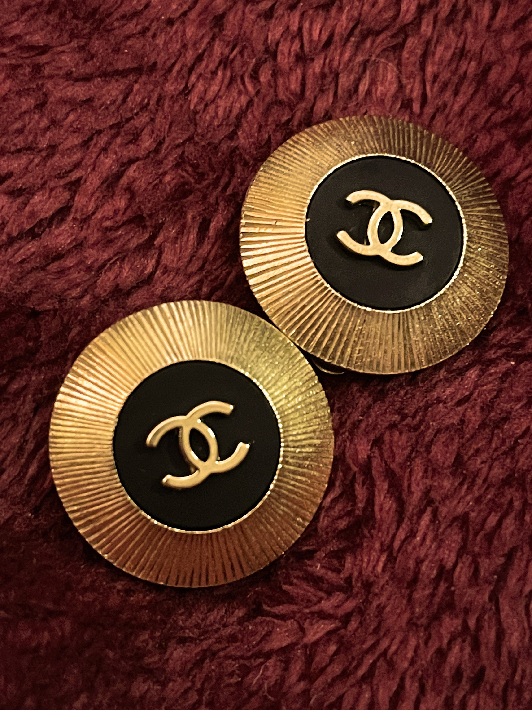 chanel gold drop earrings vintage