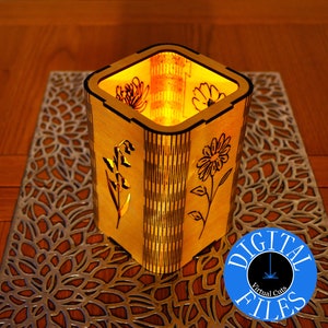 Tealight, lantern, SVG, DXF, PDF, digital files, 3mm plywood, decoration
