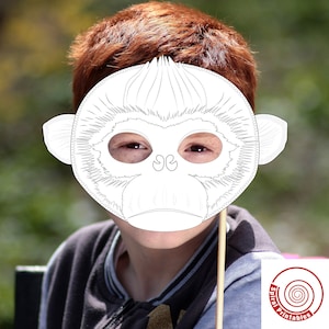 Coloring monkey mask Cosplay mask Custom mask Masquerade mask Creepy mask Realistic mask Monster mask Asian mask Educational printables