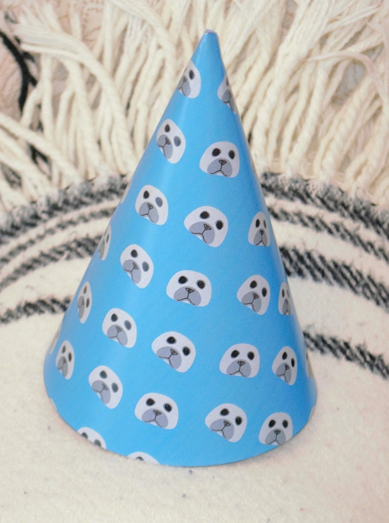 Cone party hat Boy party hat Party hat svg Party printables pdf Instant download Seal animal Seal print image 2