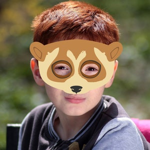 Loris printable Mask -Printable, loris, digital, party, birthday, Christmas, cheap, children.