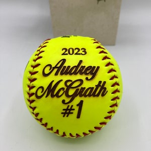Custom engraved Soft Ball Gift, softball, baseball gift, base ball, personalized, little league, majors, minors, rookies