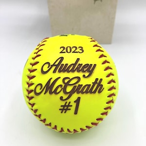 Custom engraved Soft Ball, Rawlings Official softball, NCAA, NFHS, Blank, baseball, base ball, personalized, little league, majors, minors