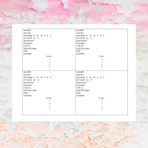 Printable 4 Patient Shift Checklist|Nursing Shift Organize| Nurse Day Planner|Task List|To Do|Multiple Patient