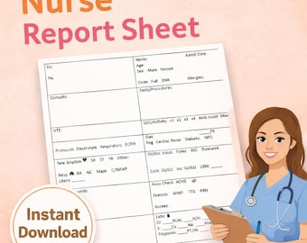 Rapport verpleegkundige | Sjabloon Med Surg-overdracht (digitale download)