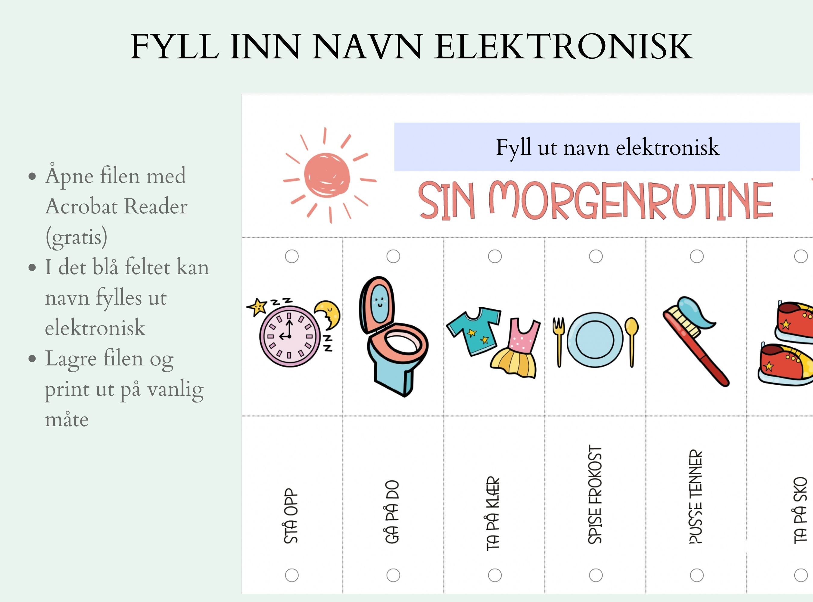 Lære Barn Rutiner, Flippover Skjema for Barn, Daglige Rutiner for Barn ...