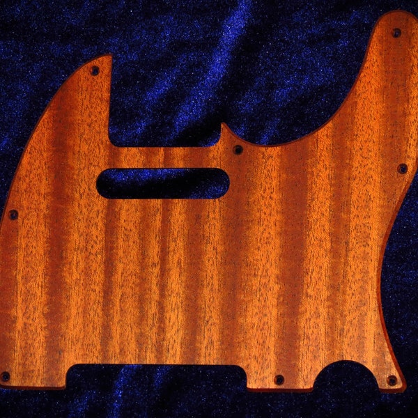 Mahogany Solid Wood Telecaster Style Pickguard Standard