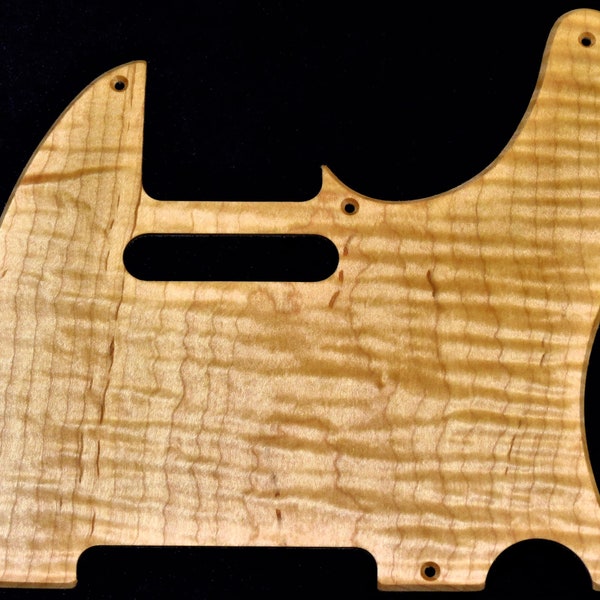 Flamed Maple Telecaster Style Solid Wood Pickguard Standard #932