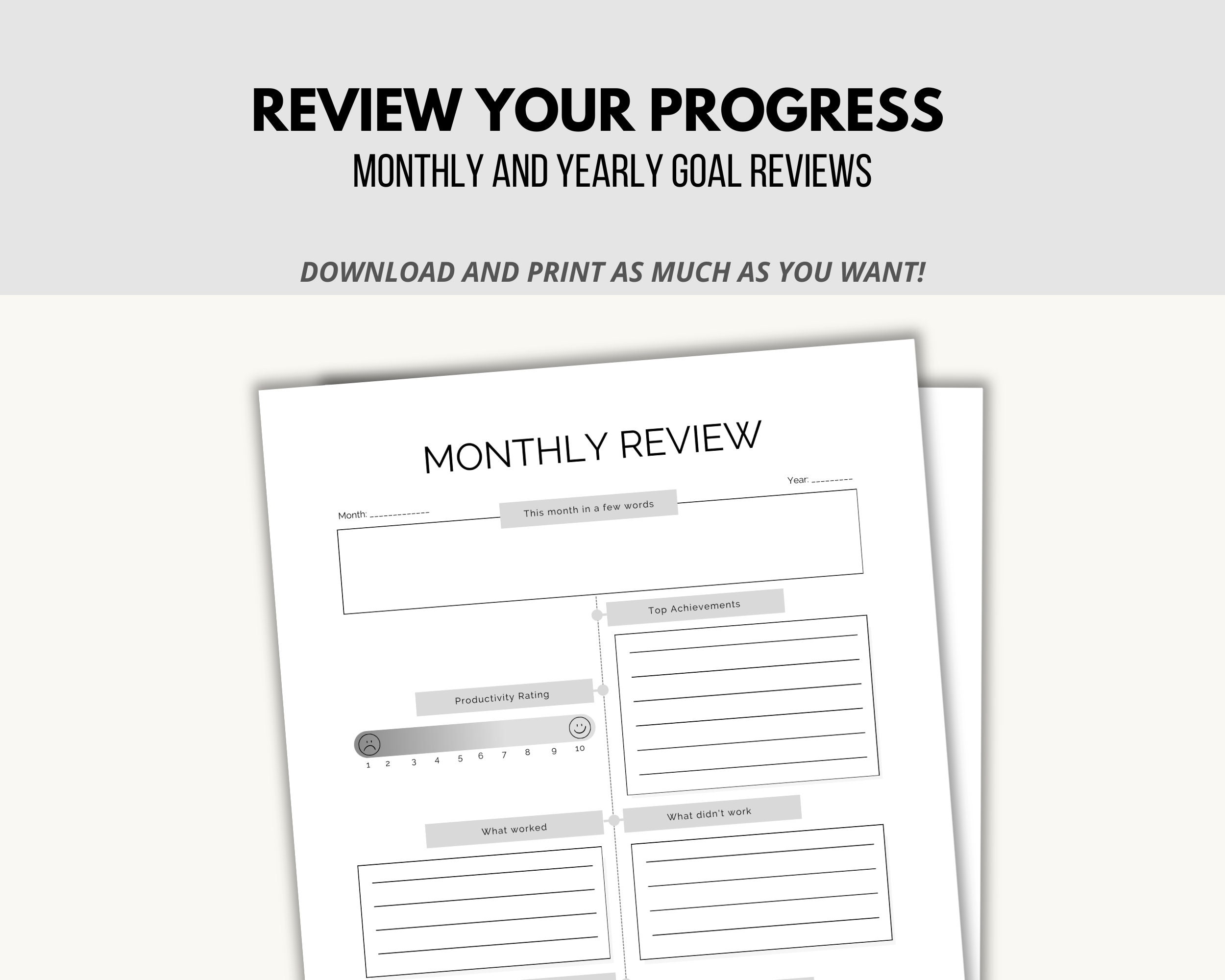 Goal Planner Printable, Quarterly Goal Planner Printable, Goal Setting Plan, 3 Month Planner ...