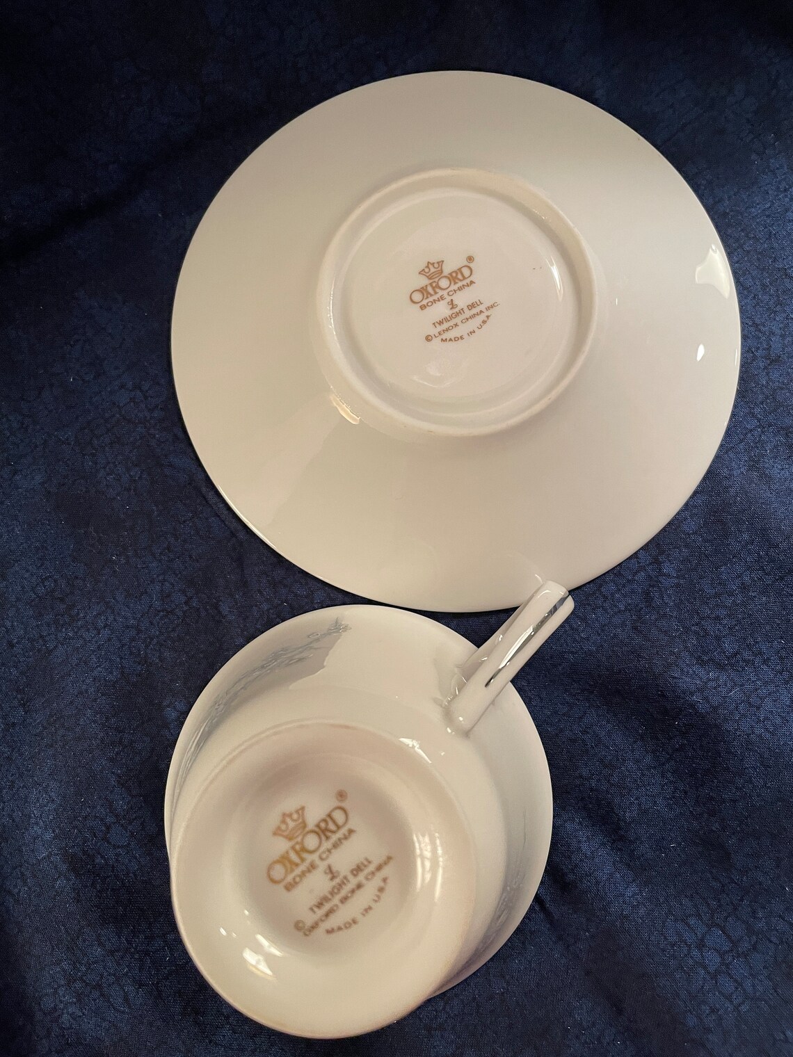 Footed Tea Cup and Saucer of Oxford Bone China a Division of Etsy