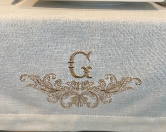 Monogrammed Table Runner | Wedding Gift | Linen Table Runner