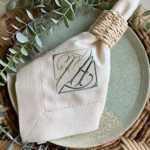 Personalized Linen Napkins | Wedding Napkins | Monogrammed | Thanksgiving | Easter | Christmas | Dinner Napkins | Housewarming