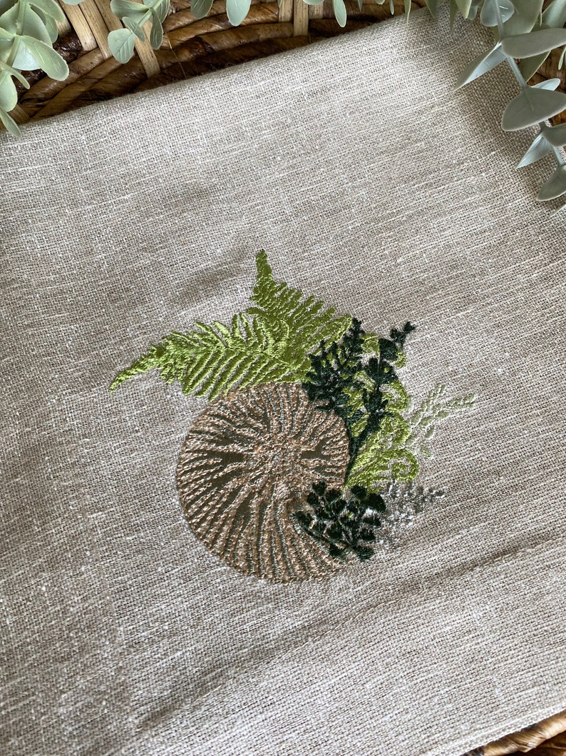 Botanical Shell Linen Napkin Elegant Dinner Napkins Wedding Gift sea cloth dinner napkin party napkins table linen image 4