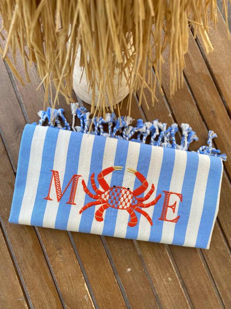 Discover the perfect blend of luxury and style with our custom Turkish beach towel, designed for a unique bachelorette party gift experience image 5