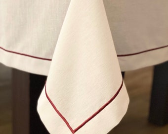Linen Tablecloth | Costume Size | Wedding Tablecloth | Dining Tablecloth | Party  | Rectangular Tablecloth | Thanksgiving Tablecloth