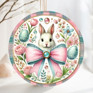 Archivo digital PNG Diseño de Feliz Pascua, diseño redondo ideal para sublimación en carteles de metal, cerámica, adornos, etc.