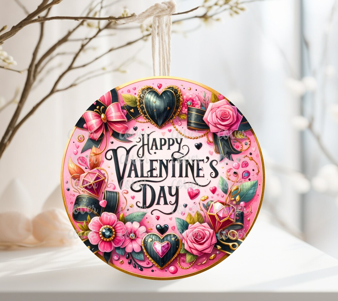 PNG Digital File Pink Valentine Design, Round Design Great for ...