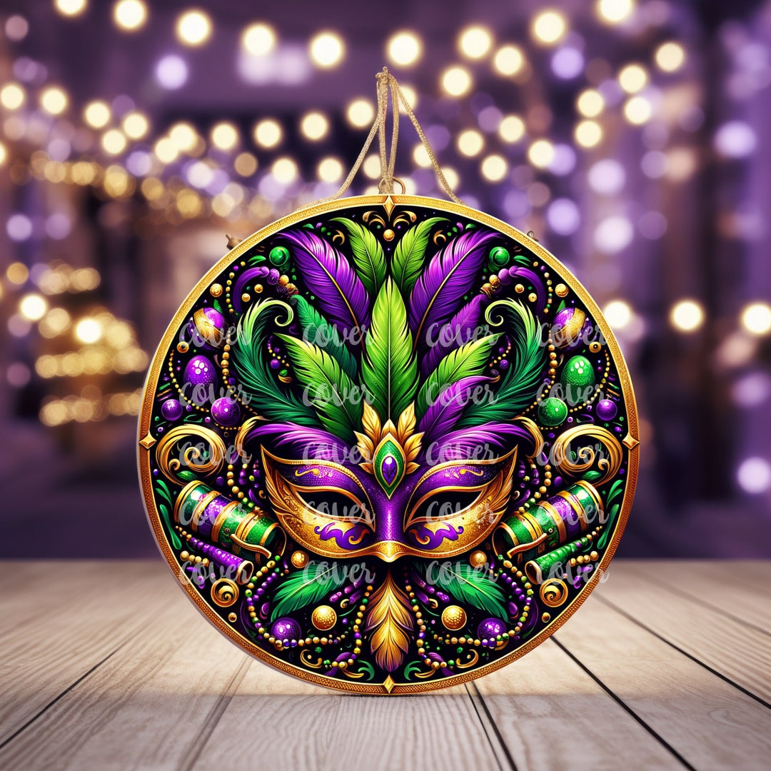 PNG Digital File Mardi Gras Design, Round Design Great for Sublimation ...