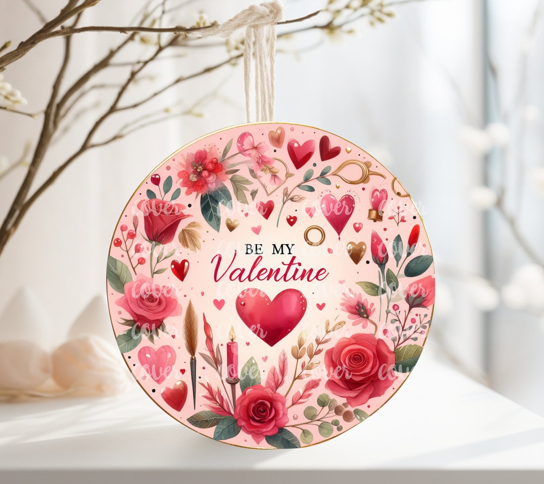 PNG Digital File Pink Valentine Design, Round Design Great for ...