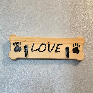 Dog bone leash hook