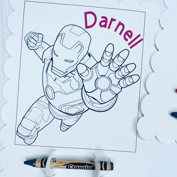 Avengers Birthday Coloring Pages - Etsy