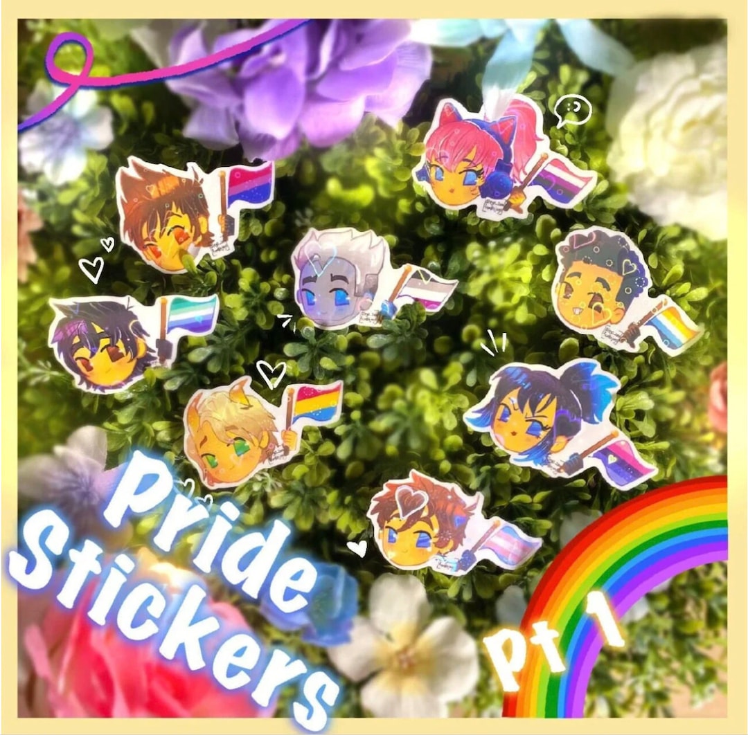 Ninja Go Pride Stickers Flags