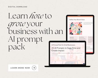 AI Marketing Prompts | ChatGPT Business Ideas (Digital Download)