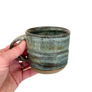 Gray Ceramic Espresso Coffee Cup with Handle | Cappuccino Coffee Cup, 3&quot; - 8oz