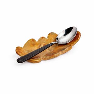 light brown ceramic leaf dish - oak leaf stoneware plate
