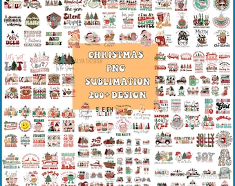 Png di Natale, Png di Buon Natale, Oltre 200 Png di pacchetti natalizi, Disegni di sublimazione Png, Pacchetto Png, PNG di Babbo Natale, Download digitale