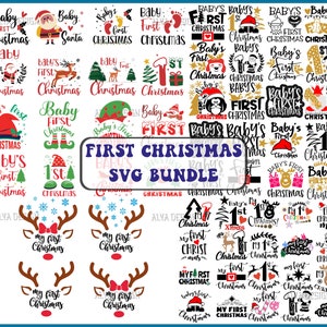 Baby’s first Christmas svg bundle, My first Christmas svg, First Christmas svg, Baby’s first Christmas svg, Christmas svg, Png, Eps, Dxf