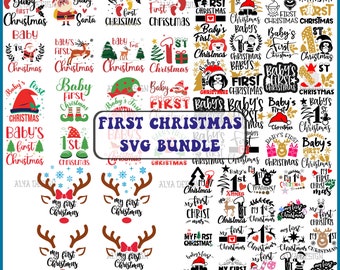 Baby’s first Christmas svg bundle, My first Christmas svg, First Christmas svg, Baby’s first Christmas svg, Christmas svg, Png, Eps, Dxf