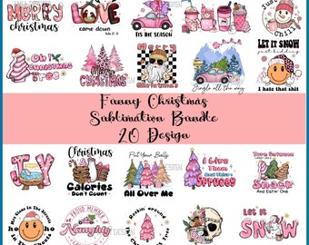 Christmas Png, 20 Funny Christmas PNG Bundle, Christmas Png Sublimation, Pink Christmas PNG Design, Christmas Shirt, Funny Shirt Png, Png