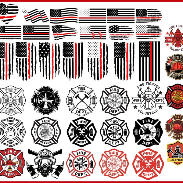 Firefighter SVG Bundle, Fire Dept svg, Fireman svg, Fire Department svg, Fire Fighter Svg, Maltese Cross, png, dxf, Digital Download