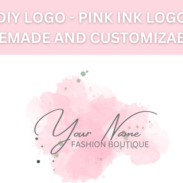 DIY Beauty Logo | Premade Design | Pink Logo |  Nails | Salon | Makeup | Hair | | Lash | Boutique | Editable Canva Template