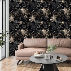 Black And Gold Luxury Wallpaper 3D Wallpaper | Vinyl Wall paper | Non-Woven Base | Wall Décor Decal | • Non-toxic • Eco-friendly
