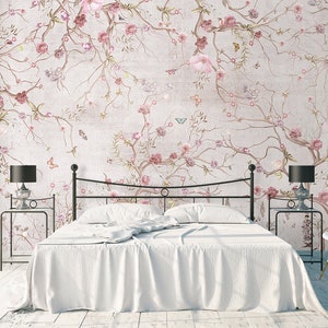 Modern Floral Wallpaper, Traditional Wallpaper, 3D Wallpapers, Sakura Wallpaper, Nature Wallpaper, Tree Wallpaper, Removable