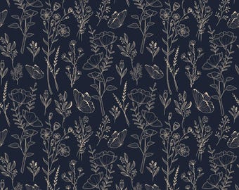Dark Floral Vinyl Wallpaper | Non-Woven Base | Wall Décor Decal | • Non-toxic • Eco-friendly
