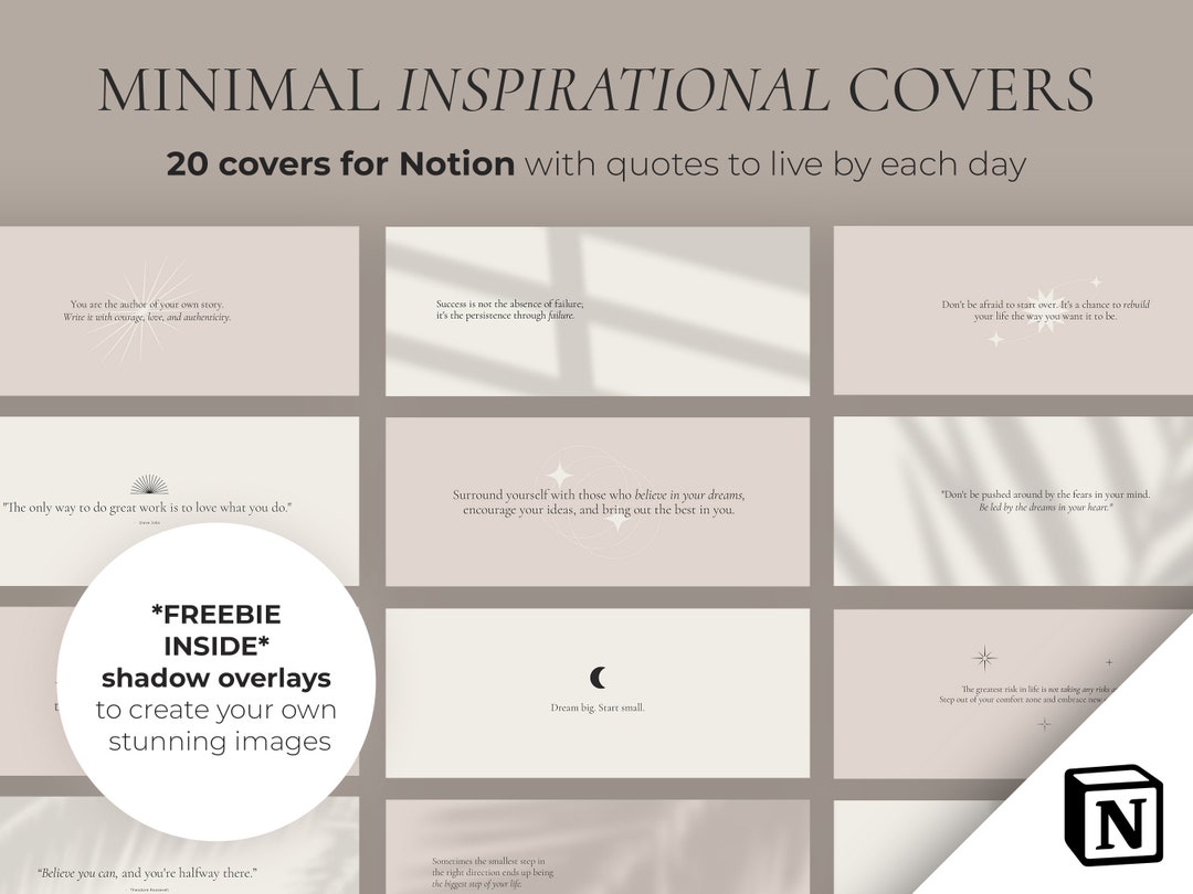 MINIMAL Inspirational Notion Covers | Beige Aesthetic | Motivational ...