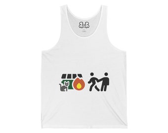 Caminaría a través del fuego de un contenedor de basura - Unisex Jersey Tank